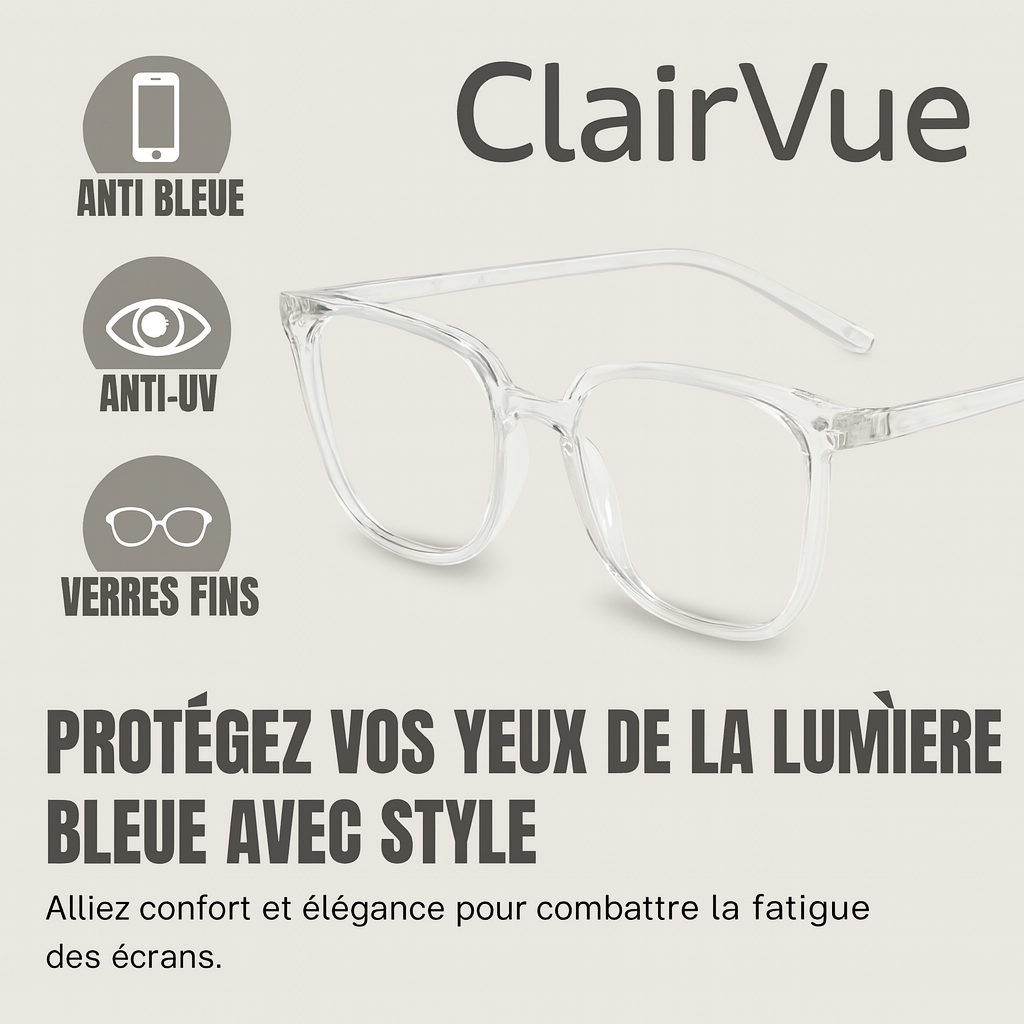 Lunettes anti lumière bleu 0 -0.5 -1.0 -1.5 -2.0 -2.5 -3.0 -4.0 -4.5 -5.0 -5.5 -6.0